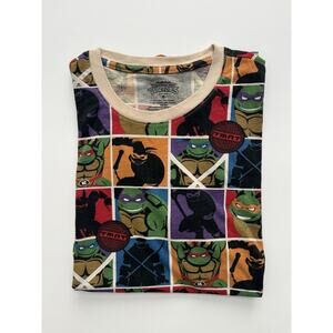 Nickelodeon Teenage Mutant Ninja Turtles Graphic All Over Mens Medium T-Shirt SS